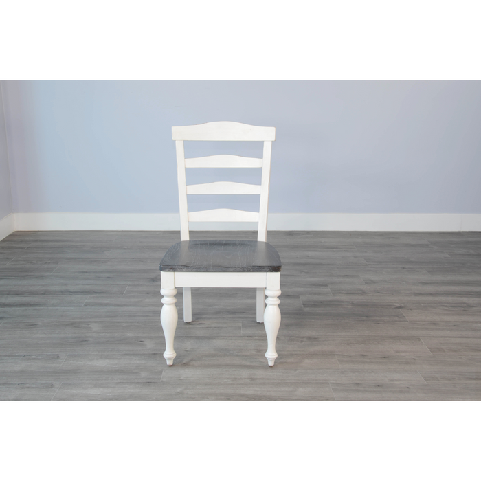 Sunny Designs Carriage House Ladderback Chair, Wood Seat  European Cottage - Bed & Sofa Hub