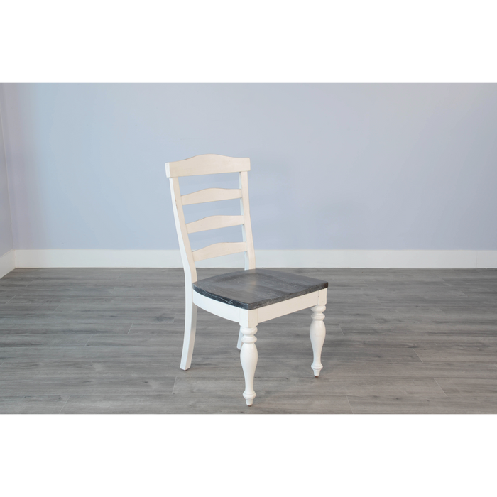 Sunny Designs Carriage House Ladderback Chair, Wood Seat  European Cottage - Bed & Sofa Hub