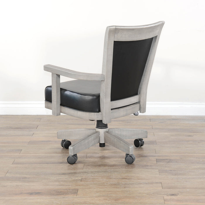 Sunny Designs Game Chair with Casters, Cushion Seat & Back Alpine Grey - Bed & Sofa Hub