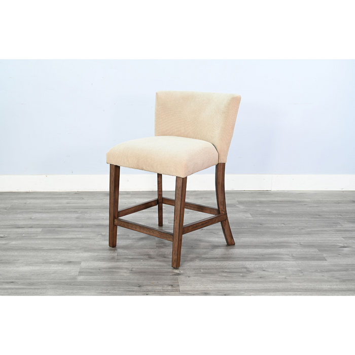 Sunny Designs Gibson Upholstered Counter Stool Buckskin - Bed & Sofa Hub