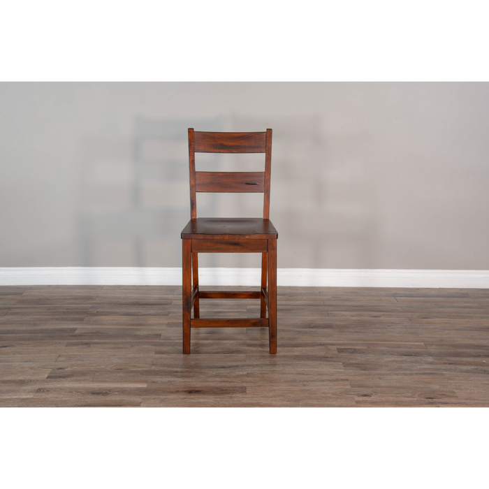 Sunny Designs Wood Ladderback Barstool Vintage Mocha - Bed & Sofa Hub