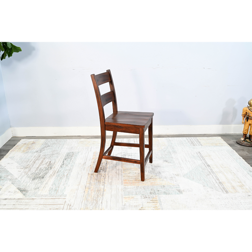 Sunny Designs Bar Ladderback Barstool, Wood Seat Vintage Mocha - Bed & Sofa Hub