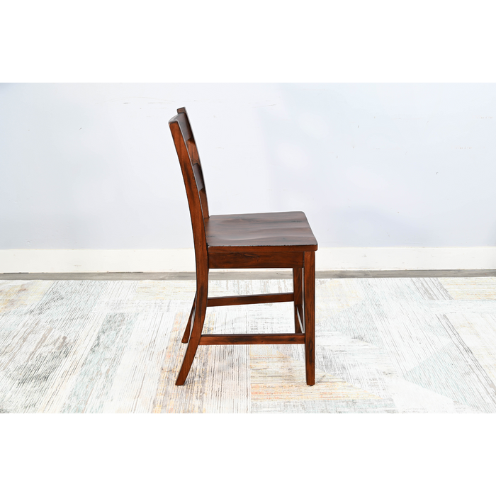 Sunny Designs Bar Ladderback Barstool, Wood Seat Vintage Mocha - Bed & Sofa Hub