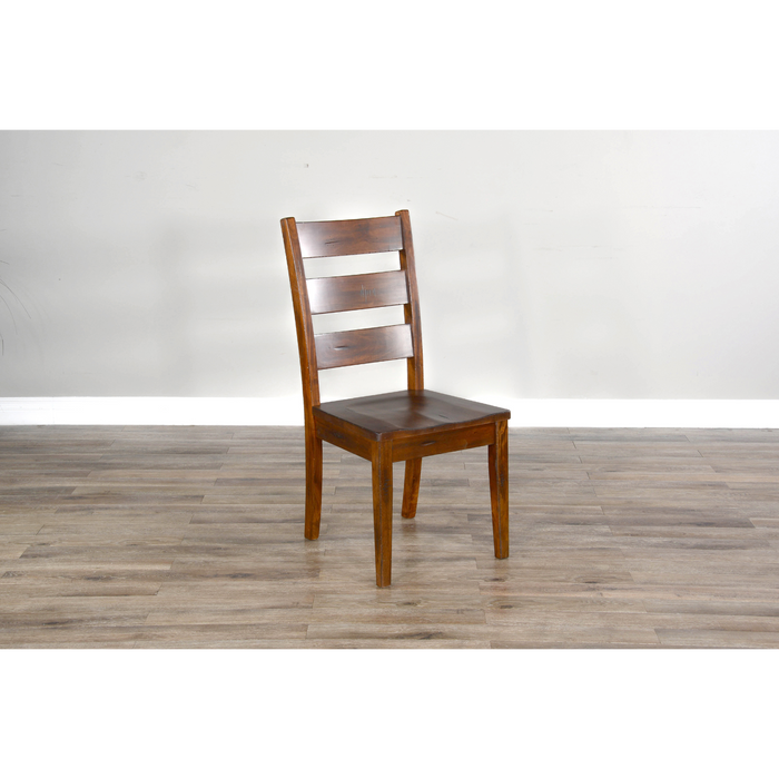 Sunny Designs Tuscany Ladderback Chair with Wood Seat Vintage Mocha - Bed & Sofa Hub