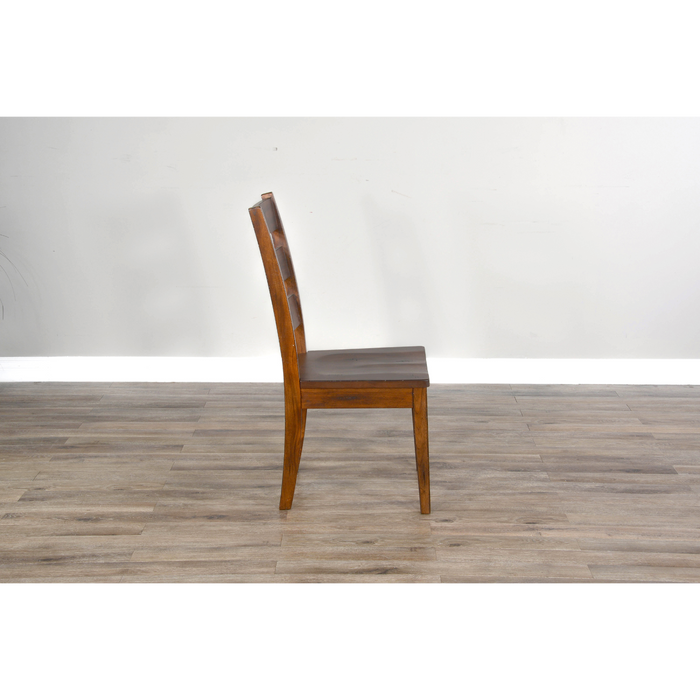 Sunny Designs Tuscany Ladderback Chair with Wood Seat Vintage Mocha - Bed & Sofa Hub