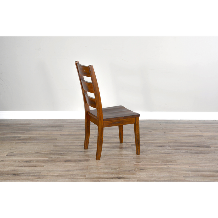 Sunny Designs Tuscany Ladderback Chair with Wood Seat Vintage Mocha - Bed & Sofa Hub