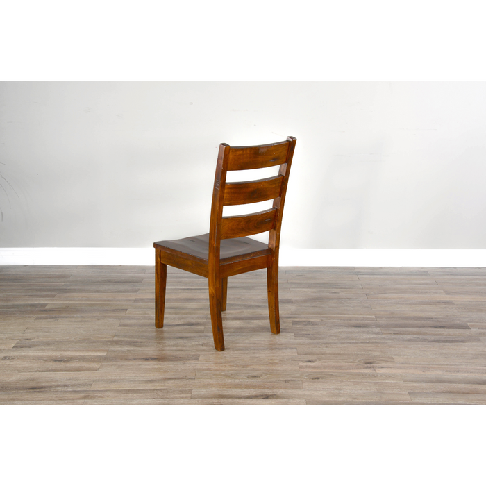 Sunny Designs Tuscany Ladderback Chair with Wood Seat Vintage Mocha - Bed & Sofa Hub