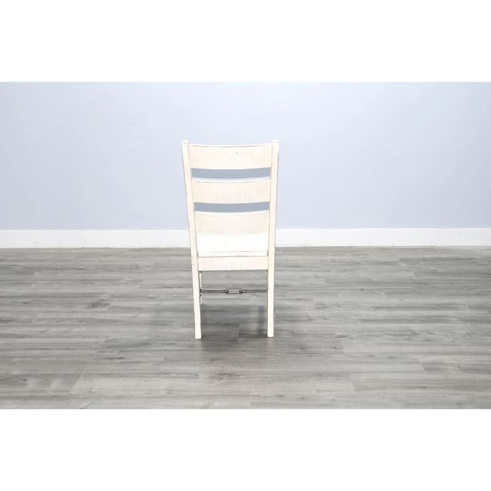 Sunny Designs White Sand Ladderback Chair with Turnbuckle, Wood Seat White Sand - Bed & Sofa Hub
