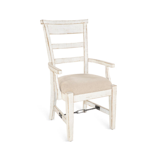 Sunny Designs Marina White Sand Arm Chair with Cushion Seat White Sand - Bed & Sofa Hub