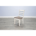 Sunny Designs Ladderback Chair, Wood Seat Marble White and Buck Skin - Bed & Sofa Hub