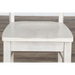 Sunny Designs Ladderback Chair, Wood Seat Marble White - Bed & Sofa Hub