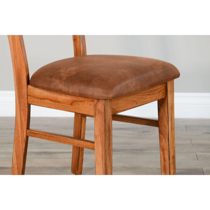 Sunny Designs Sedona Ladderback Chair, Cushion Seat Rustic oak - Bed & Sofa Hub
