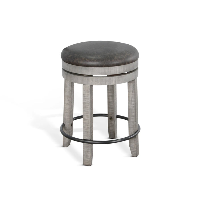 Sunny Designs Counter Swivel Stool, Cushion Seat Alpine Grey - Bed & Sofa Hub