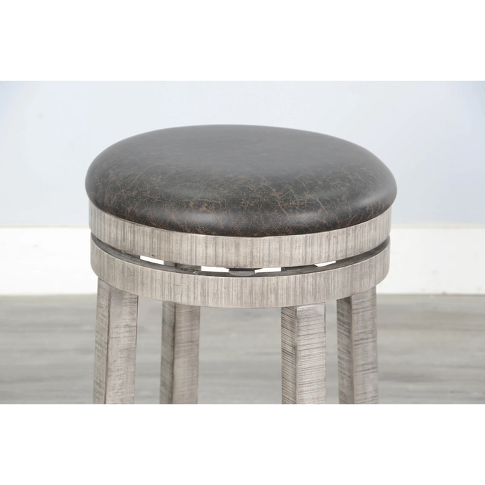 Sunny Designs Counter Swivel Stool, Cushion Seat Alpine Grey - Bed & Sofa Hub