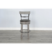 Sunny Designs Bar Swivel Barstool, Cushion Seat Alpine Grey - Bed & Sofa Hub