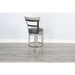 Sunny Designs Bar Swivel Barstool, Cushion Seat Alpine Grey - Bed & Sofa Hub