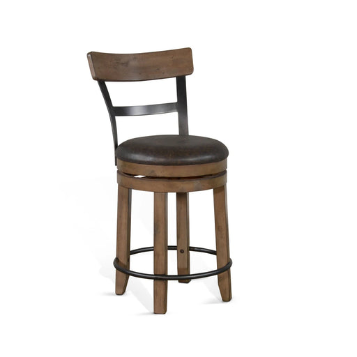 Sunny Designs Swivel Barstool with Cushion Buckskin - Bed & Sofa Hub