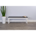 Sunny Designs White Bench with Wood Seat European Cottage - Bed & Sofa Hub