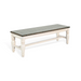 Sunny Designs Pasadena Bench with Mindi Veneer Seat Marble White/Buckskin - Bed & Sofa Hub