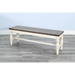 Sunny Designs Pasadena Bench with Mindi Veneer Seat Marble White/Buckskin - Bed & Sofa Hub