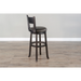 Sunny Designs Bar Swivel Barstool, Cushion Seat & Back Black Walnut - Bed & Sofa Hub