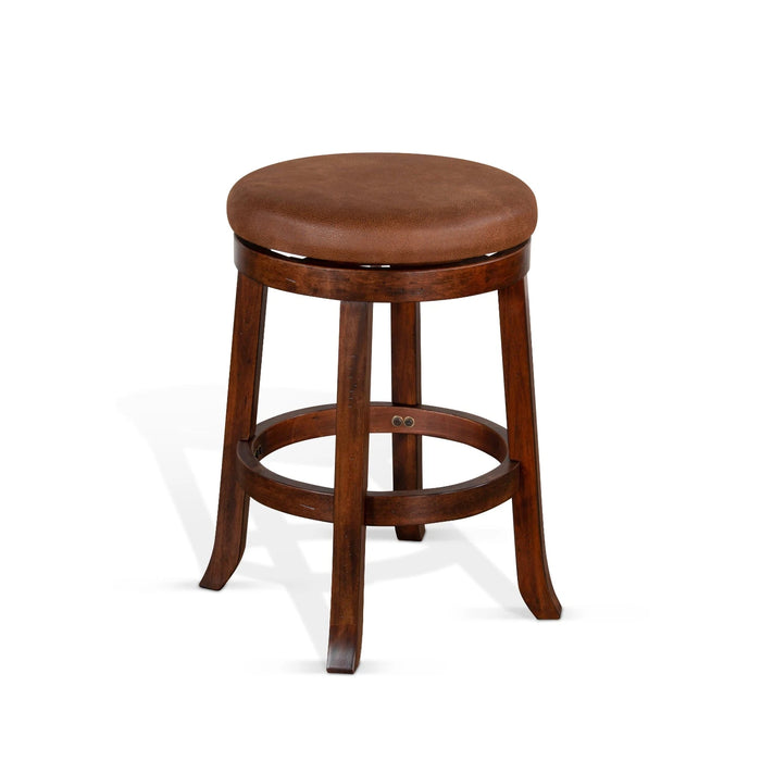 Sunny Designs Counter Swivel Stool, Cushion Seat Dark Chocolate - Bed & Sofa Hub