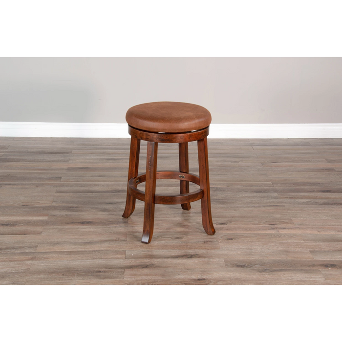Sunny Designs Counter Swivel Stool, Cushion Seat Dark Chocolate - Bed & Sofa Hub
