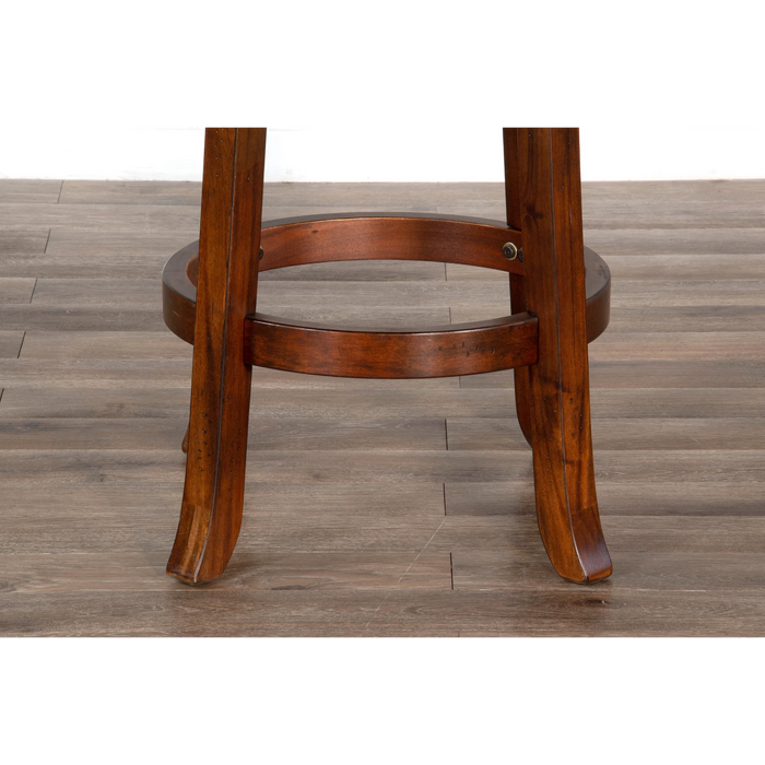 Sunny Designs Counter Swivel Barstool, Cushion Seat & Back Dark Chocolate - Bed & Sofa Hub