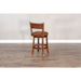 Sunny Designs Counter Swivel Barstool, Cushion Seat & Back Dark Chocolate - Bed & Sofa Hub
