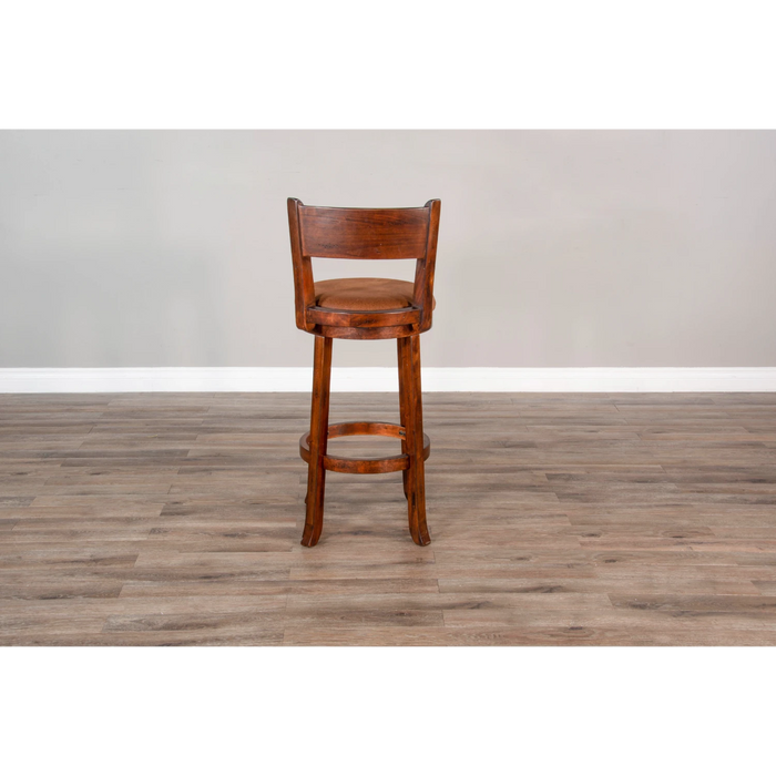 Sunny Designs Swivel Barstool with Cushion Seat Dark Chocolate - Bed & Sofa Hub