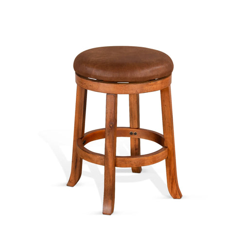 Sunny Designs Counter Swivel Stool, Cushion Seat Rustic oak - Bed & Sofa Hub