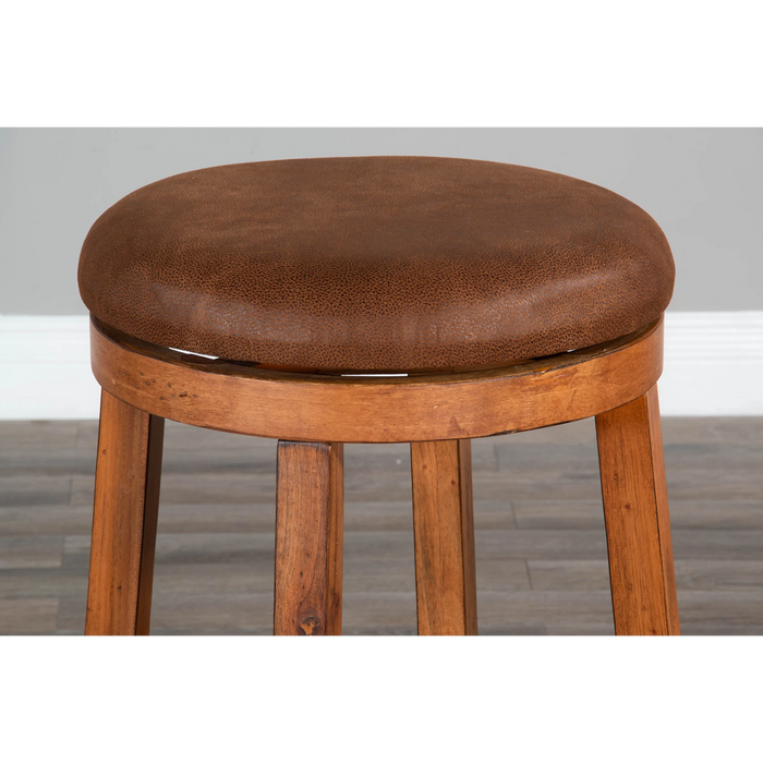 Sunny Designs Counter Swivel Stool, Cushion Seat Rustic oak - Bed & Sofa Hub