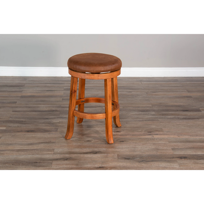 Sunny Designs Counter Swivel Stool, Cushion Seat Rustic oak - Bed & Sofa Hub