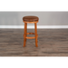 Sunny Designs Bar Swivel Stool, Cushion Seat Rustic Oak - Bed & Sofa Hub