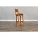 Sunny Designs Bar Swivel Barstool, Cushion Seat & Back Rustic Oak - Bed & Sofa Hub