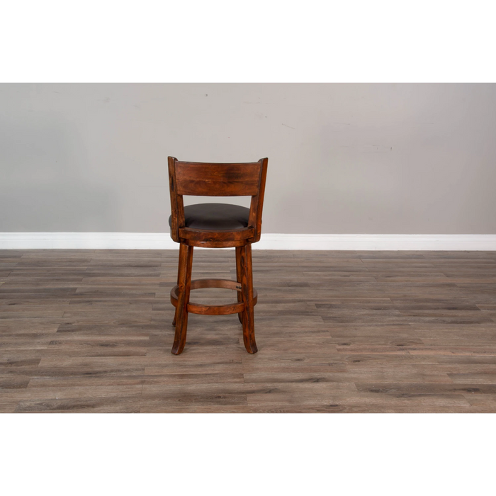 Sunny Designs Counter Swivel Barstool, Cushion Seat & Back Vintage Mocha - Bed & Sofa Hub