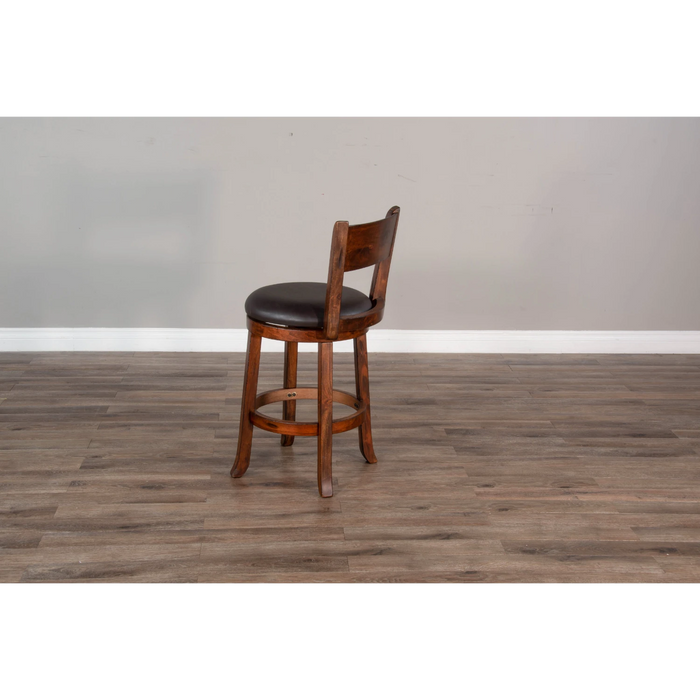 Sunny Designs Counter Swivel Barstool, Cushion Seat & Back Vintage Mocha - Bed & Sofa Hub