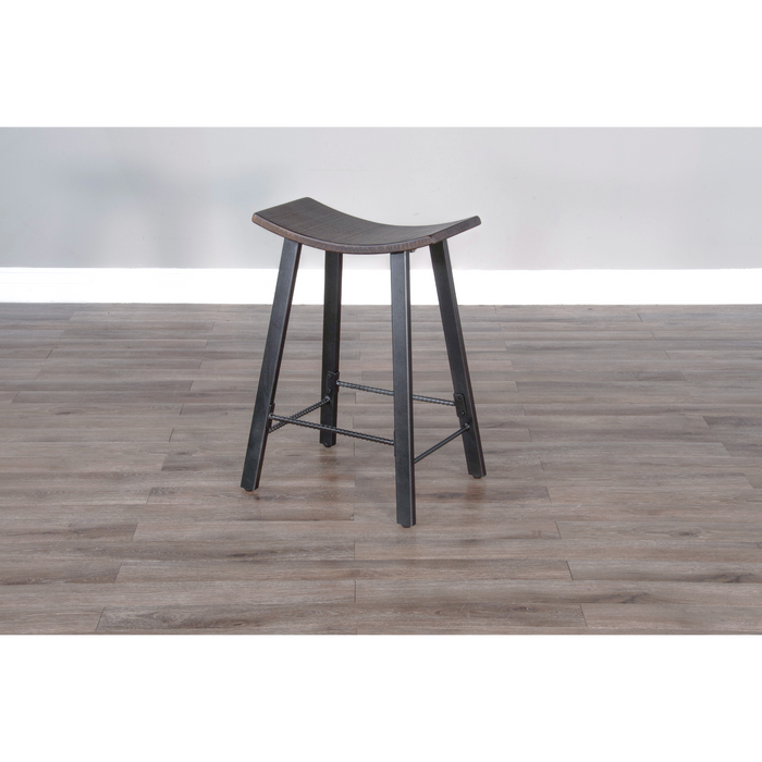 Sunny Designs Counter Metal Saddle Stool Tobacco Leaf - Bed & Sofa Hub