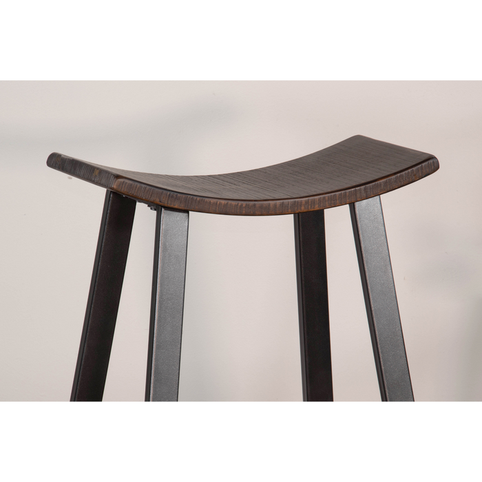 Sunny Designs Saddle Seat Metal Barstool Tobacco Leaf - Bed & Sofa Hub