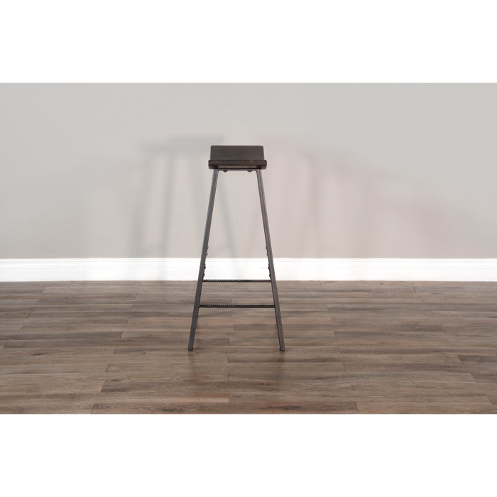 Sunny Designs Saddle Seat Metal Barstool Tobacco Leaf - Bed & Sofa Hub