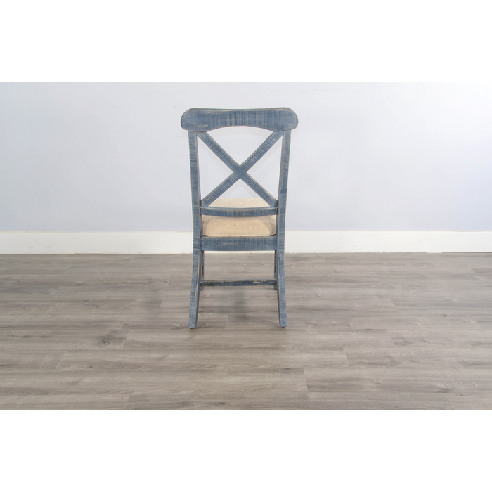 Sunny Designs Farmhouse Crossback Chair Ocean Blue - Bed & Sofa Hub