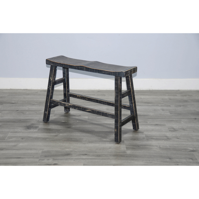 Sunny Designs Black Sand Counter Bench, Wood Seat Black Sand - Bed & Sofa Hub