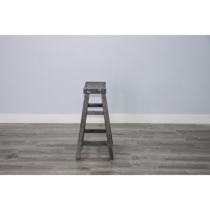 Sunny Designs Black Sand Bar Saddle Seat Stool, Wood Seat Black Sand - Bed & Sofa Hub