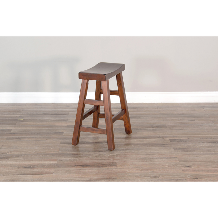 Sunny Designs Counter Saddle Seat Stool, Wood Seat Dark Chocolate - Bed & Sofa Hub