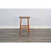 Sunny Designs Beach Pebble Bar Saddle Seat Stool, Wood Seat Rustic Oak - Bed & Sofa Hub