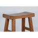 Sunny Designs Beach Pebble Bar Saddle Seat Stool, Wood Seat Rustic Oak - Bed & Sofa Hub