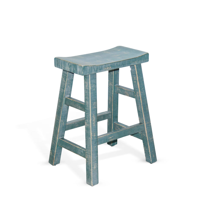 Sunny Designs Sea Grass Counter Saddle Seat Stool, Wood Seat Sea Grass - Bed & Sofa Hub