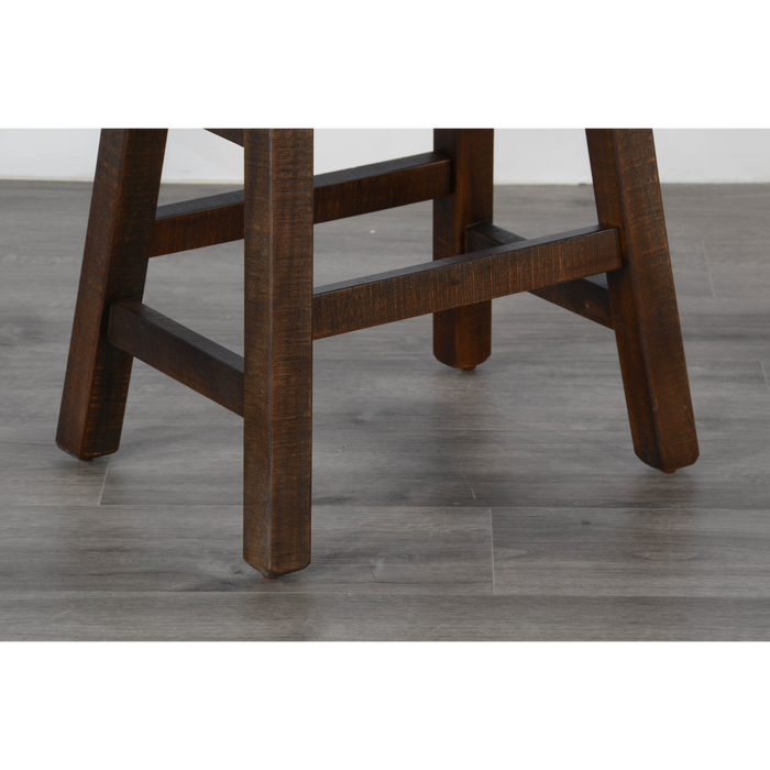Sunny Designs Counter Saddle Seat Stool, Wood Seat Tobacco Leaf - Bed & Sofa Hub