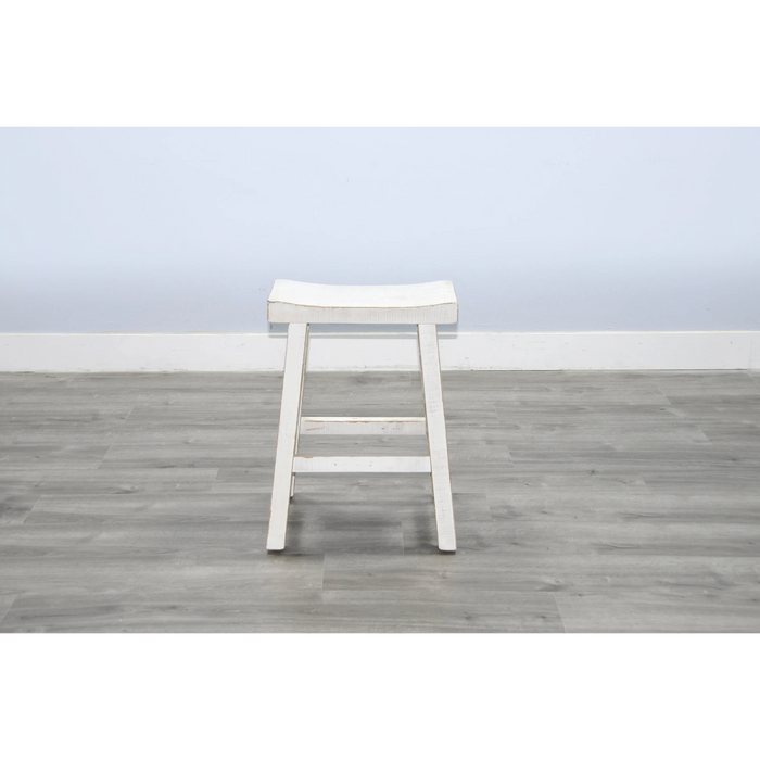 Sunny Designs Beach Pebble Counter Saddle Stool White Sand - Bed & Sofa Hub