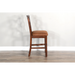 Sunny Designs Counter Santa Fe Dbl Crossback Barstool, Cushion Seat Dark chocolate - Bed & Sofa Hub